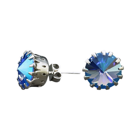Auskarai "Vintāžš VII (Šviesiai safyro blizgesys)" su Swarovski™ kristalais